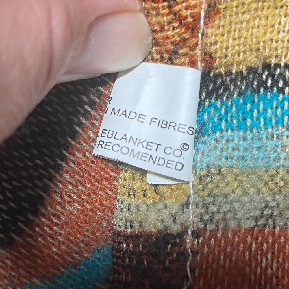 El Paso Saddleblanket Co Table Runner 40x27 Rust Geometric Southwestern